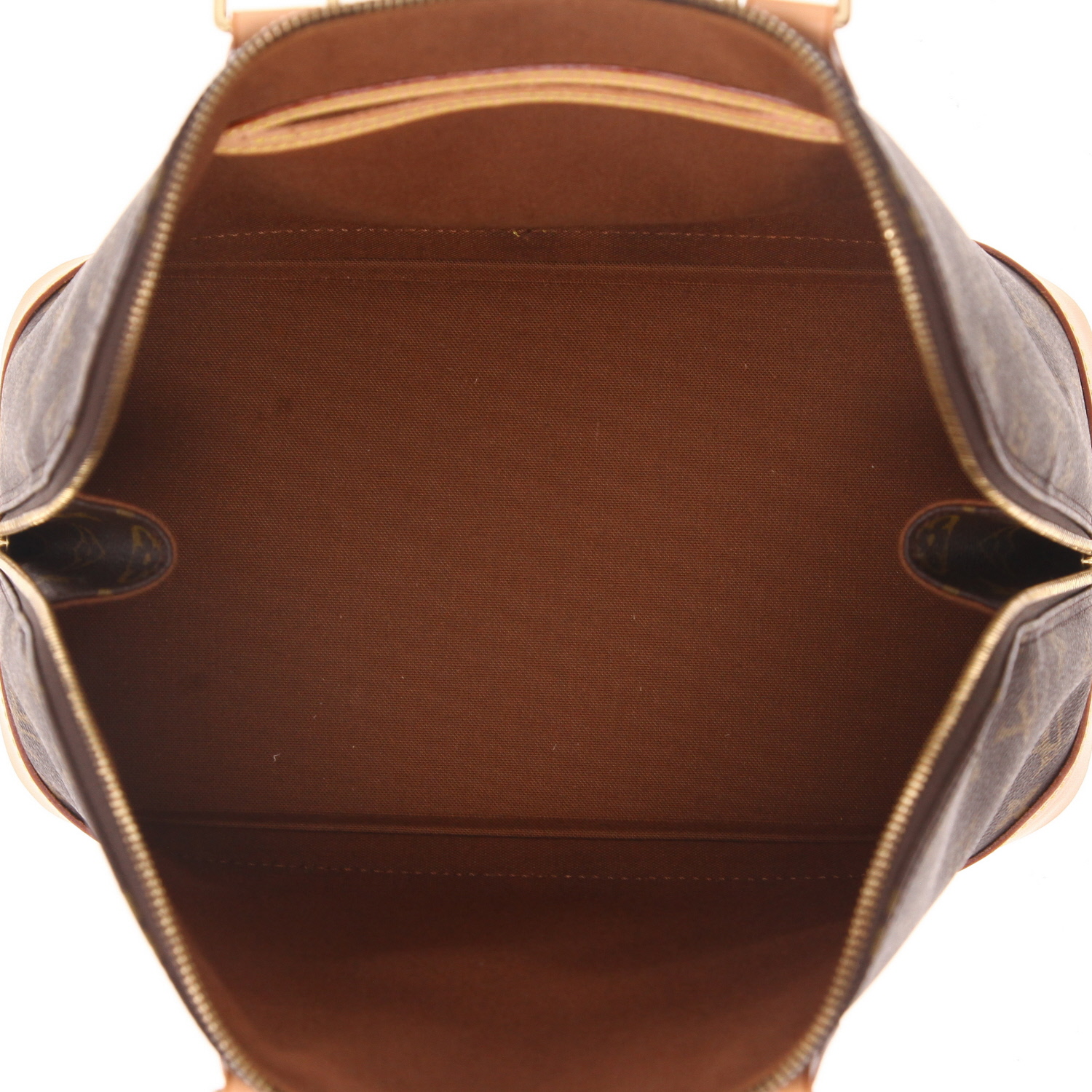 Bolso de mano Louis Vuitton  Alma en lona Monogram marrón y cuero natural - Detail D3