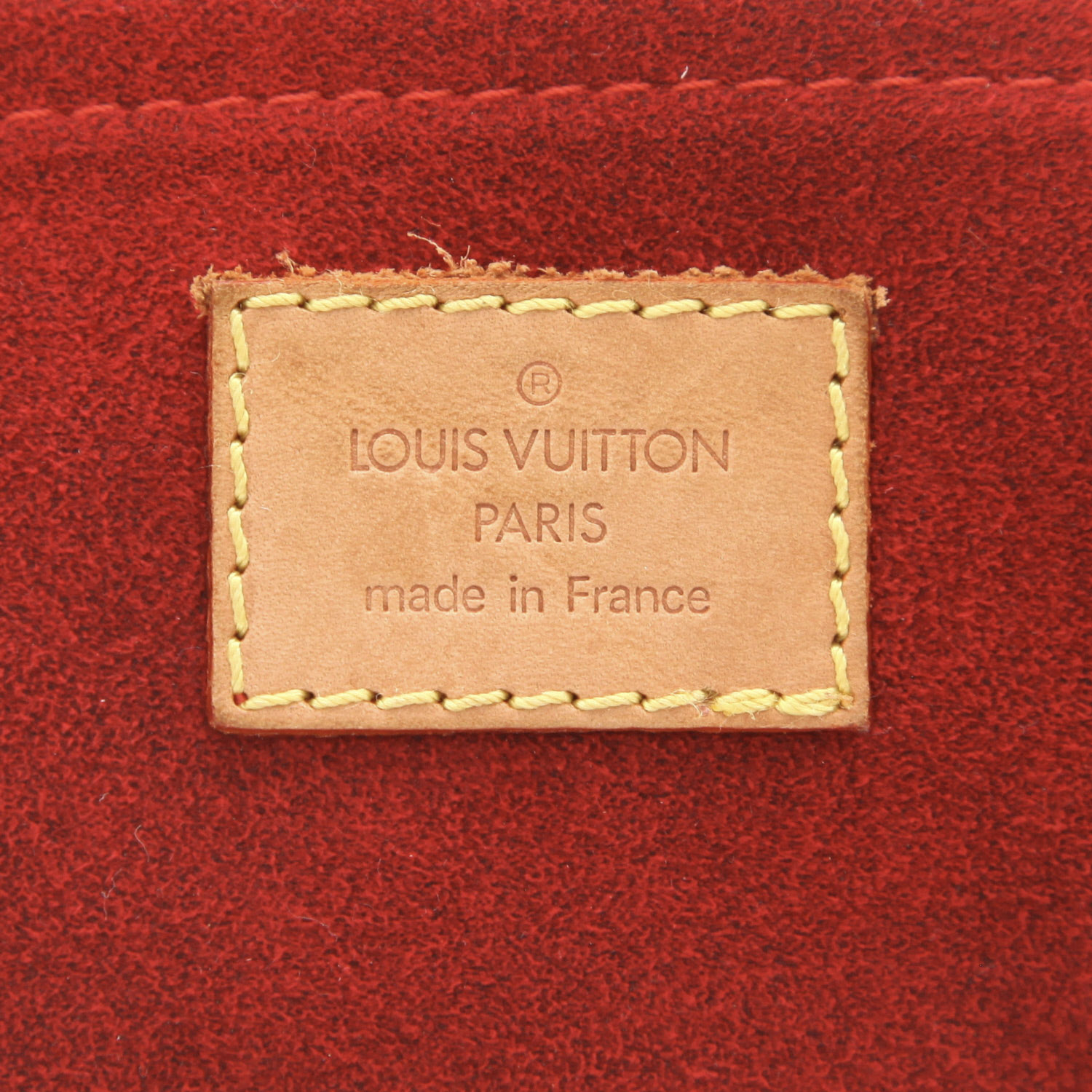 Louis Vuitton  Croissant small model  handbag  in brown monogram canvas  and natural leather - Detail D2