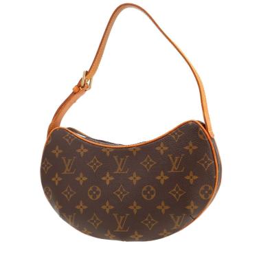 Sac à main Louis Vuitton  Croissant petit modèle  en toile monogram marron et cuir naturel
