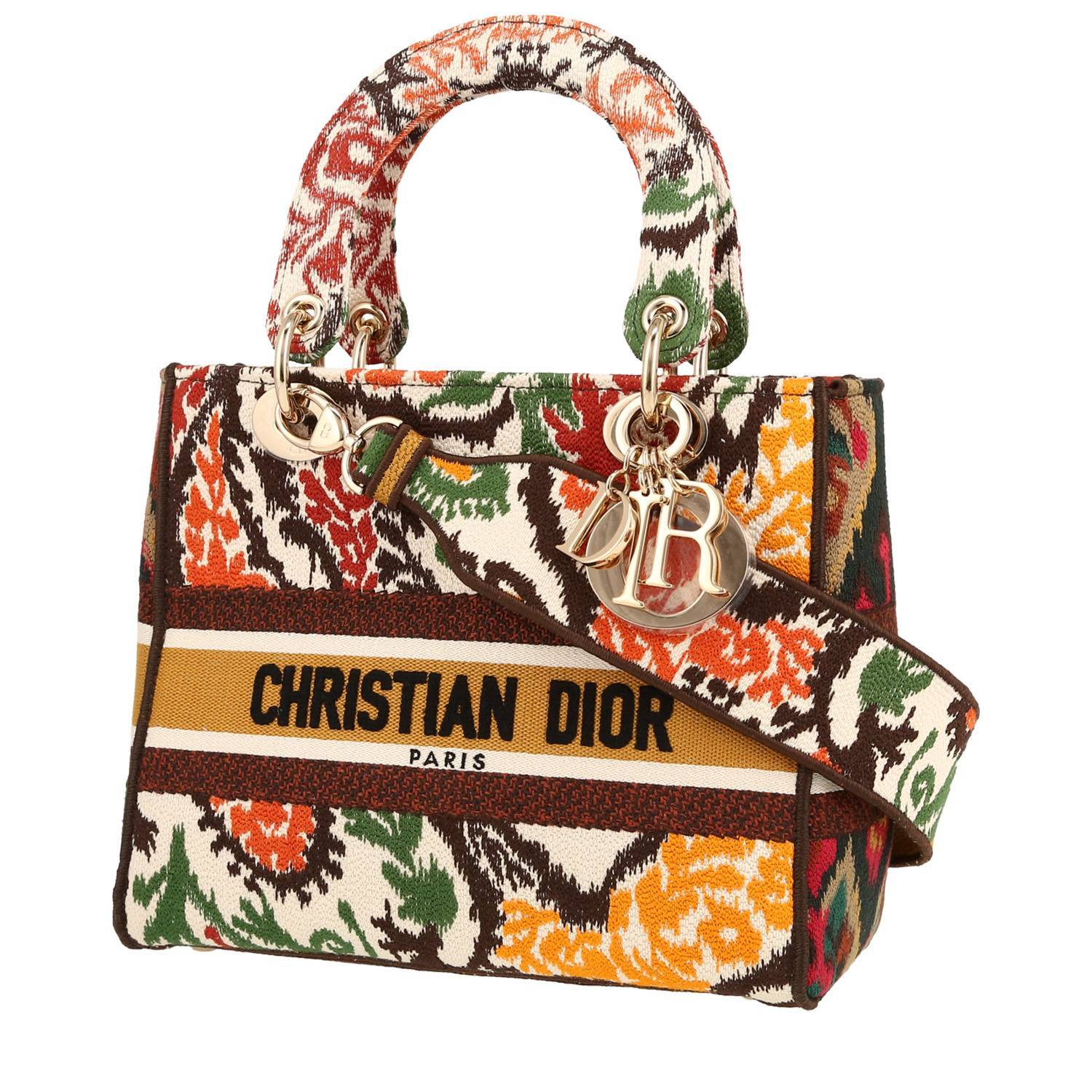 Dior Lady D- Lite medium model handbag in multicolor canvas