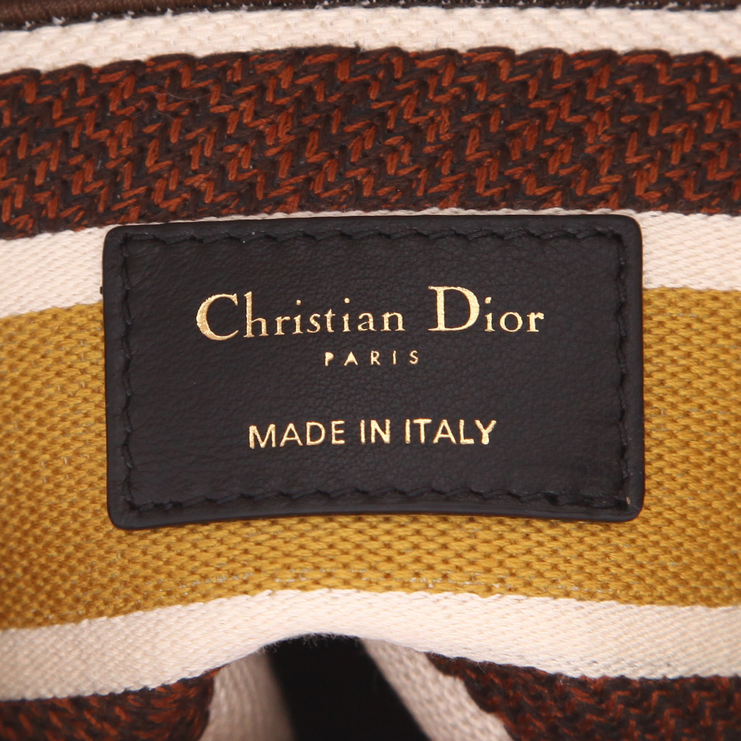 Dior  Lady D- Lite medium model  handbag  in multicolor canvas - Detail D2