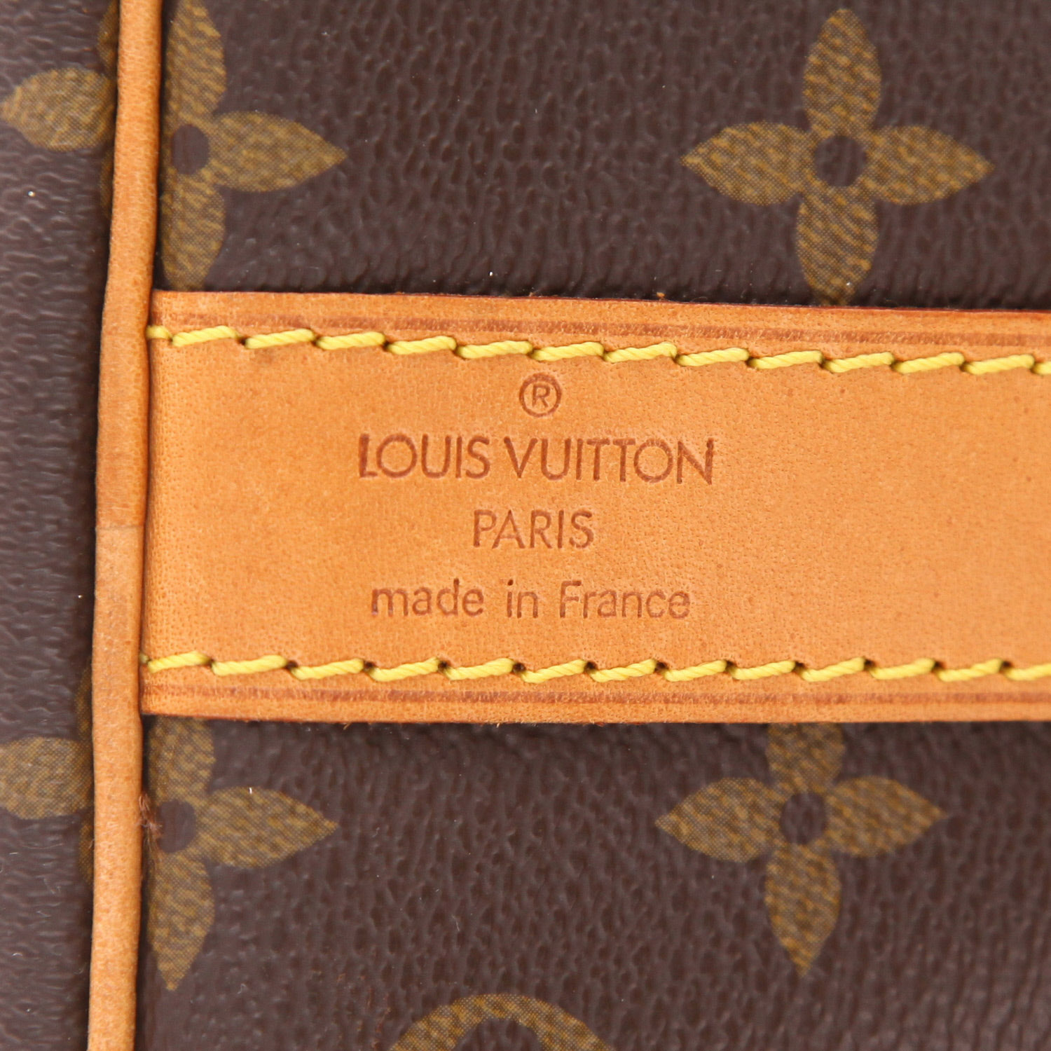 Louis Vuitton  Keepall 50 travel bag  in brown monogram canvas  and natural leather - Detail D6