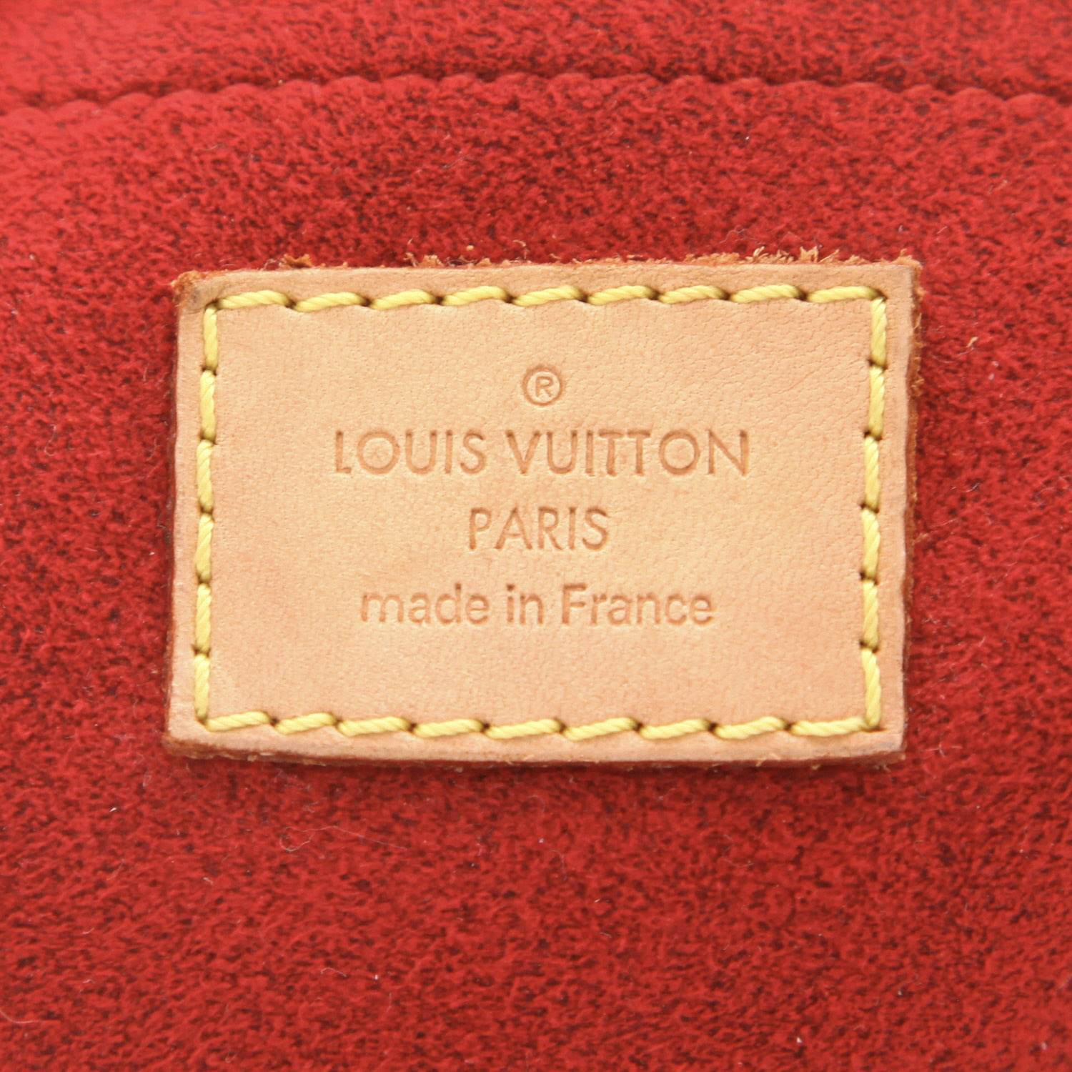 Bolso de mano Louis Vuitton  Croissant modelo pequeño  en lona Monogram marrón y cuero natural - Detail D2