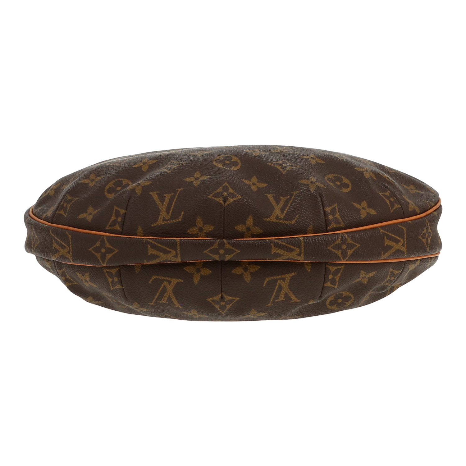Sac à main Louis Vuitton  Croissant en toile monogram marron et cuir naturel - Detail D1
