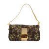 Fendi  Baguette handbag  in brown logo canvas  and gold leather - 360 thumbnail