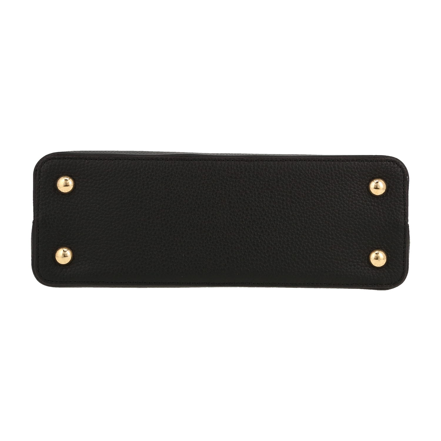 Bolso de mano Louis Vuitton  Capucines en cuero taurillon clémence negro - Detail D1