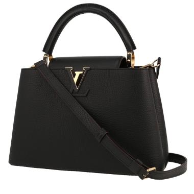 Louis Vuitton  Capucines handbag  in black leather taurillon clémence