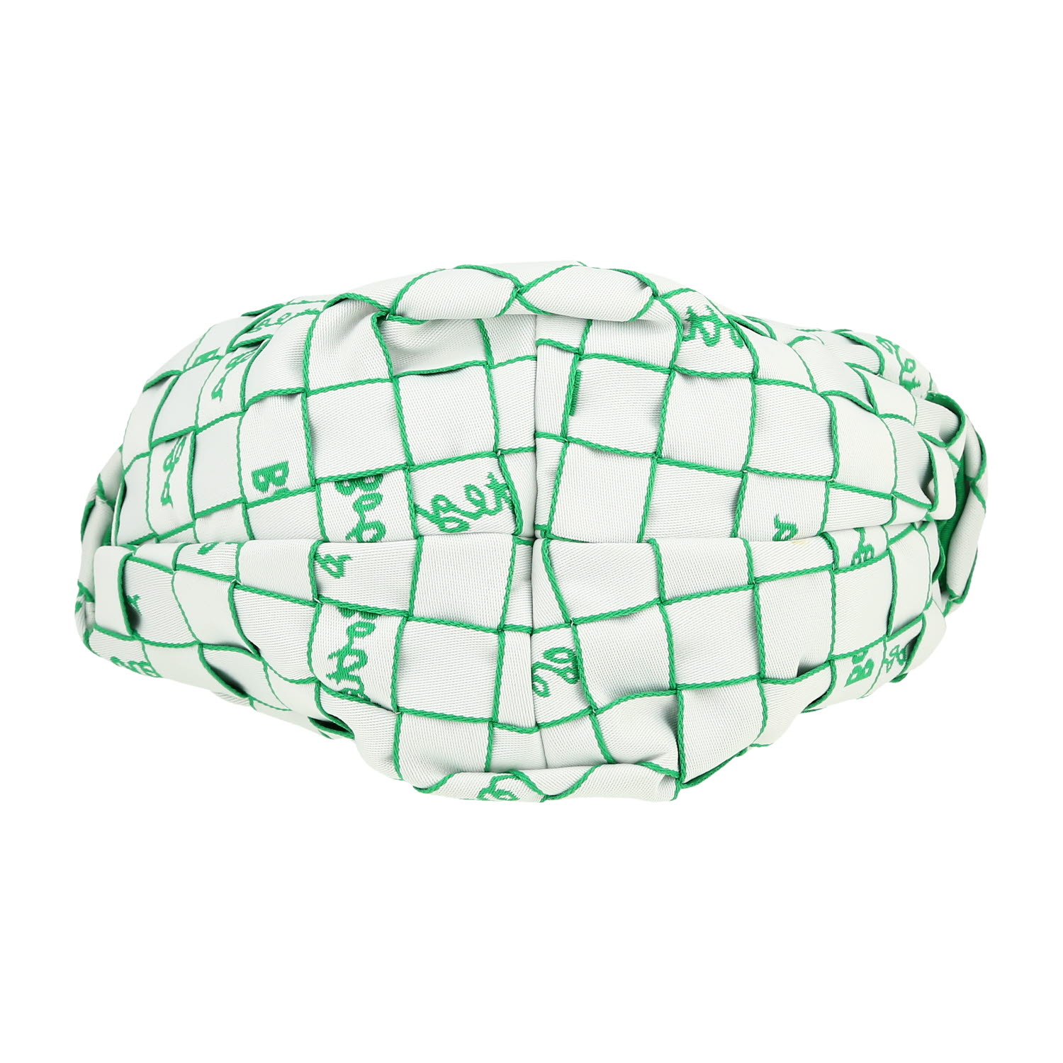 Sac à main Bottega Veneta  Jodie en toile blanche et verte - Detail D1