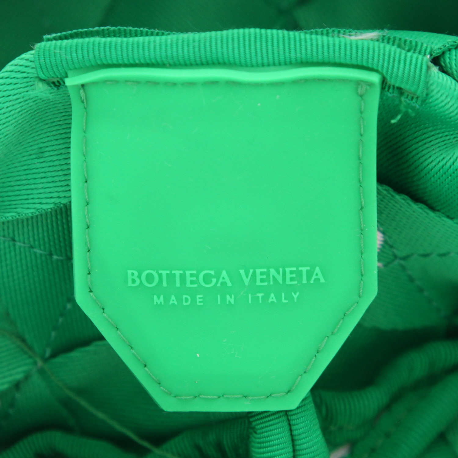 Borsa Bottega Veneta  Jodie in tela bianca e verde - Detail D2