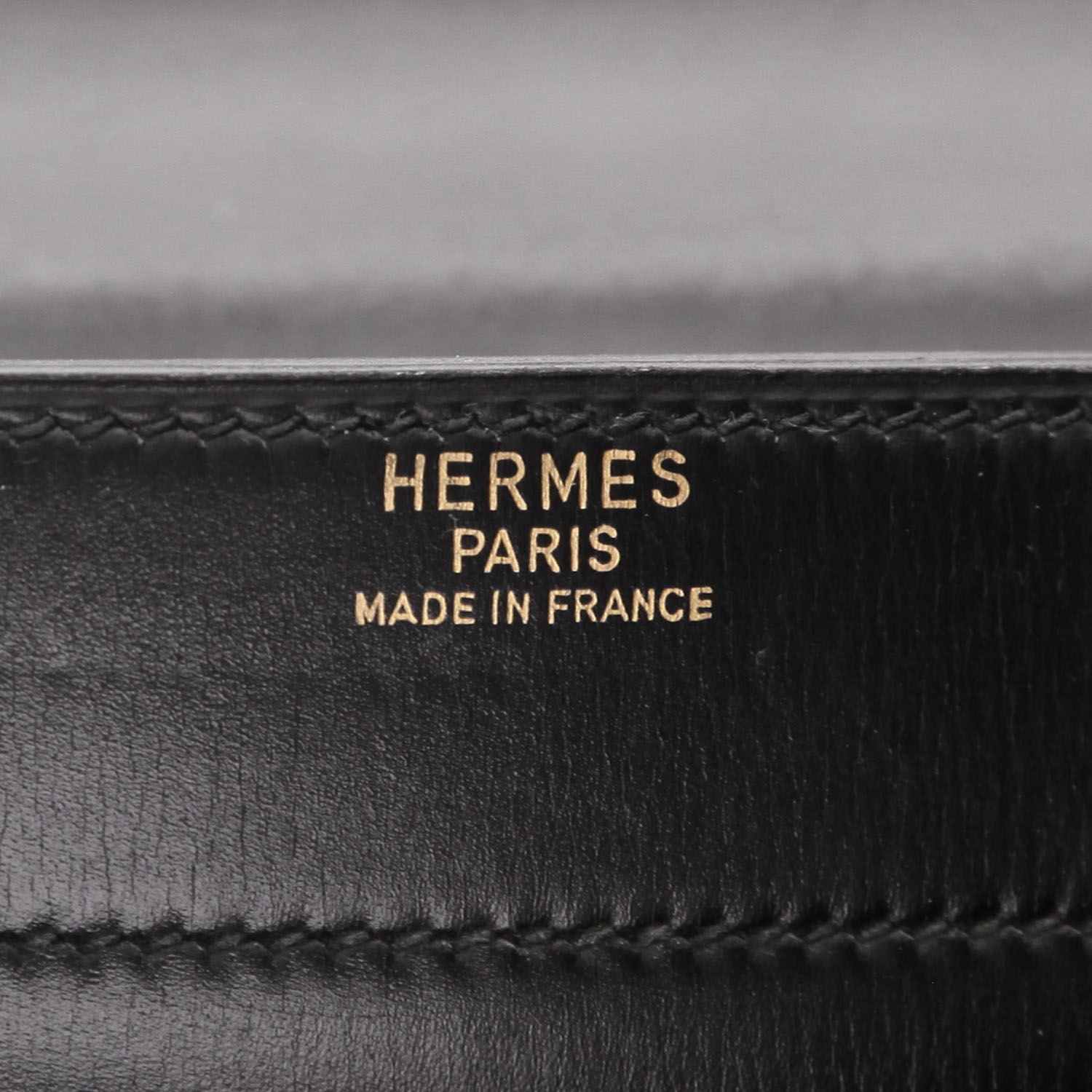 Hermès  Sac à dépêches briefcase  in black box leather - Detail D2