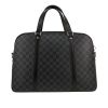 Borsa portadocumenti Louis Vuitton   in tela a scacchi grigio Graphite e pelle nera - 360 thumbnail