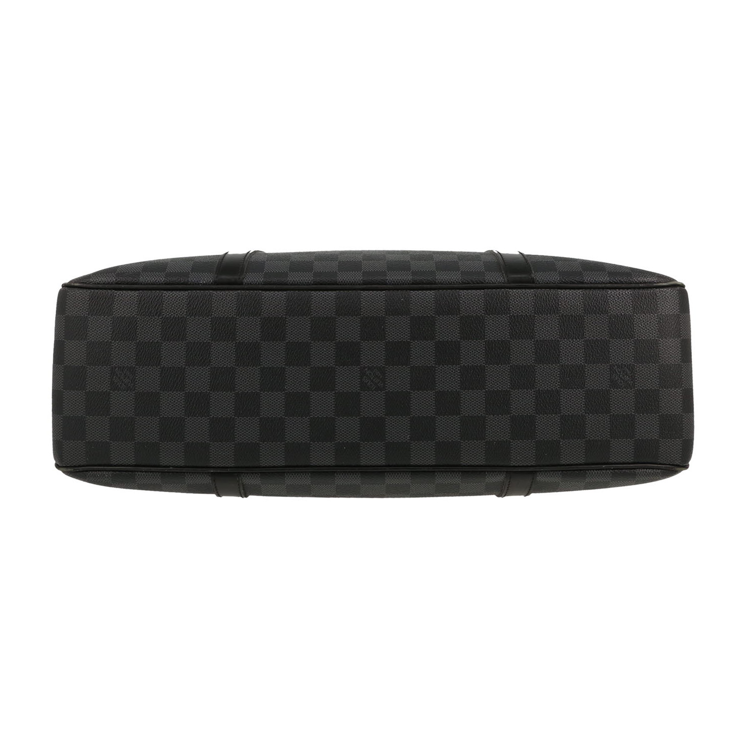 Louis Vuitton   briefcase  in grey Graphite damier canvas  and black leather - Detail D1