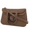 Hermès  Halzan shoulder bag  in etoupe togo leather - 00pp thumbnail