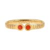 Bracelet ouvert Bulgari Bulgari Bulgari en or jaune et corail - 00pp thumbnail