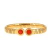 Bracelet ouvert Bulgari Bulgari Bulgari en or jaune et corail - 360 thumbnail