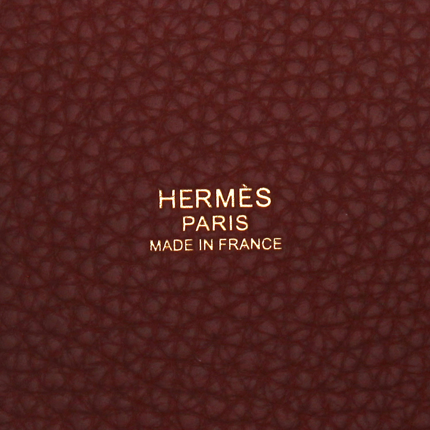 Hermès  Picotin Lock handbag  in burgundy togo leather - Detail D2