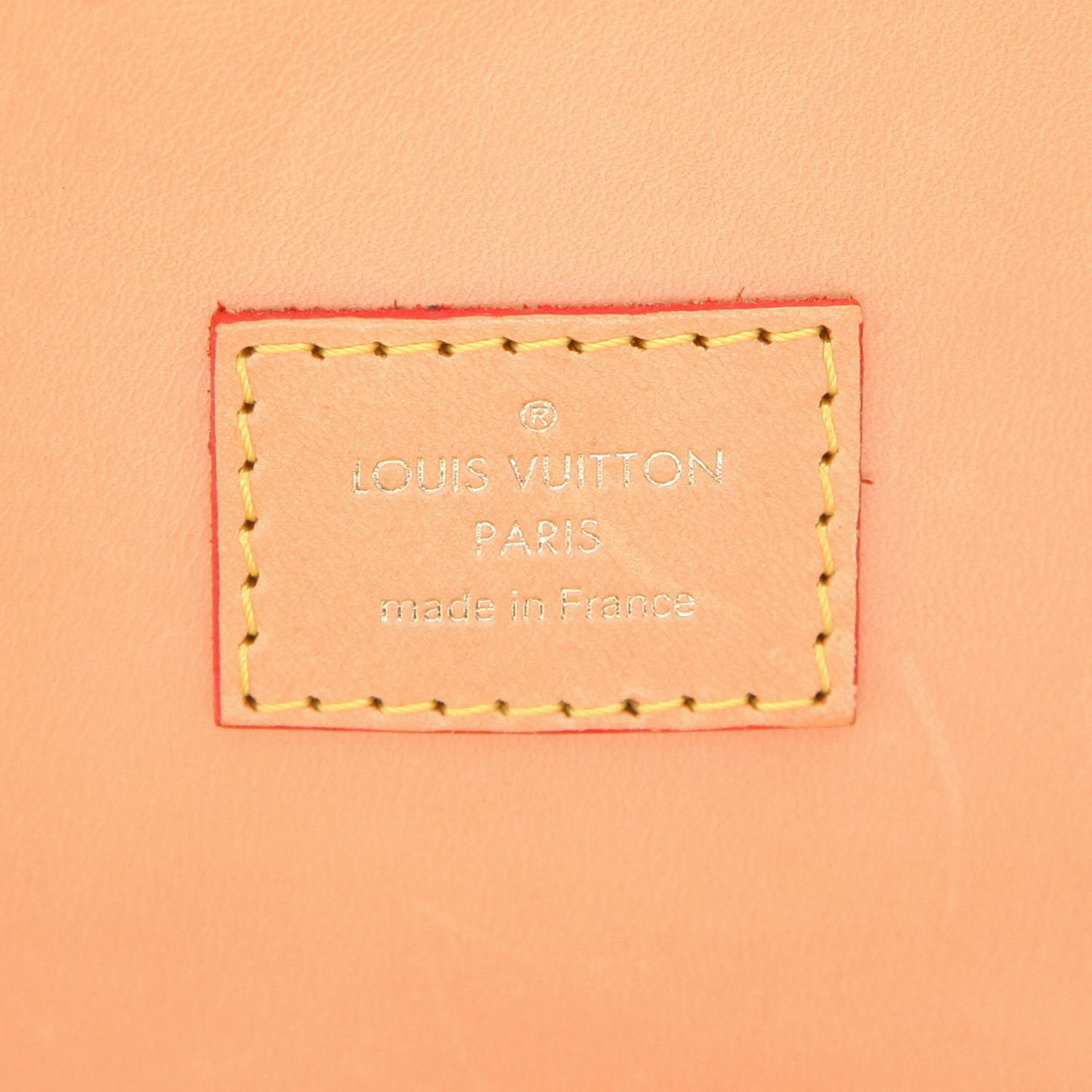 Bolso de mano Louis Vuitton  Editions Limitées en lona y cuero marrón y piel de potro roja - Detail D2