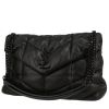 Bolso bandolera Saint Laurent  Loulou Puffer en cuero negro - 00pp thumbnail