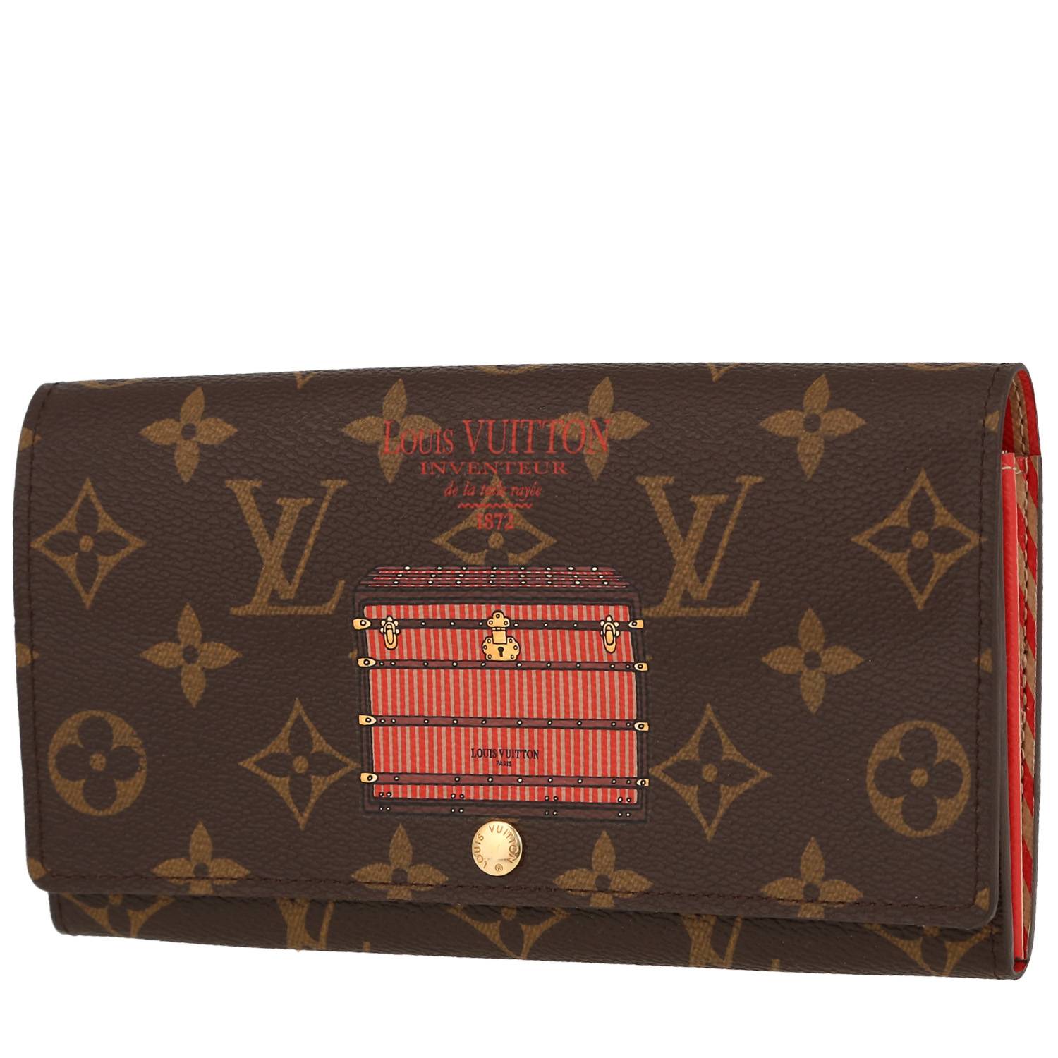 Portefeuille Louis Vuitton en toile monogram marron