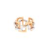 Half-articulated Mellerio Graphic ring in pink gold and white gold - 00pp thumbnail