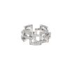 Mellerio Graphic large model ring in white gold and diamonds - 360 thumbnail