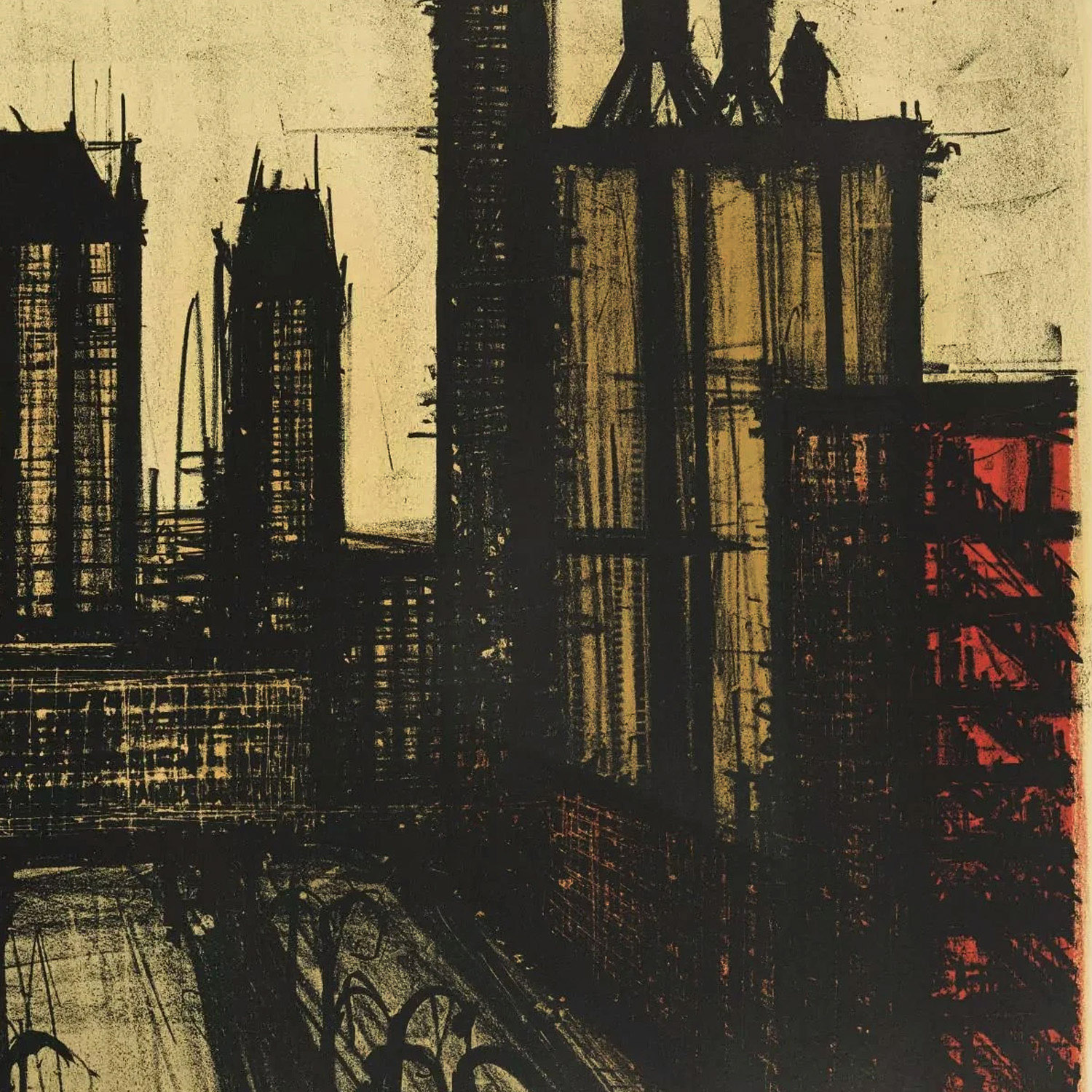 Bernard Buffet (1928-1999), New-York - 1964 - Detail D1