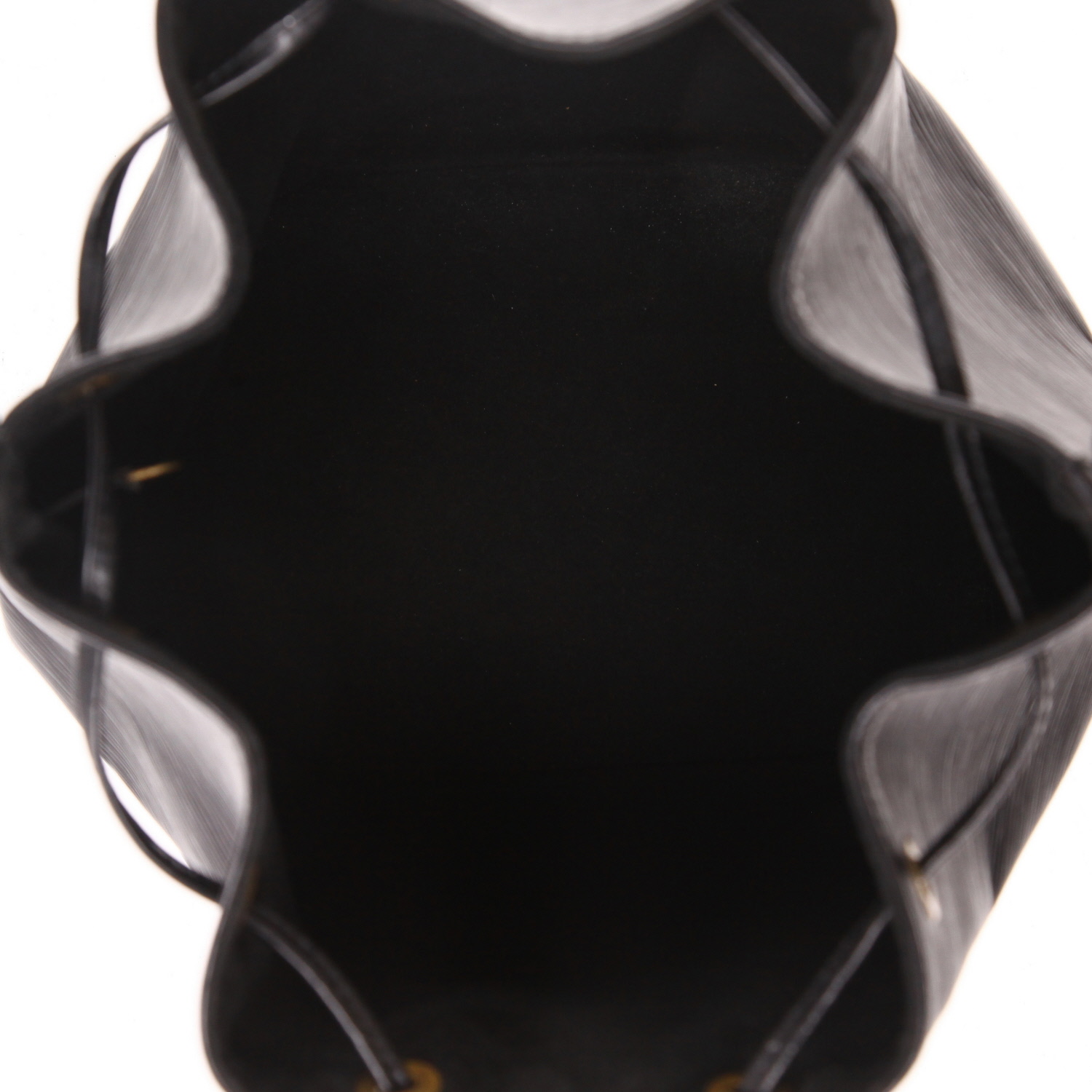 Louis Vuitton  Noé shopping bag  in black epi leather - Detail D3