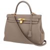 Bolso de mano Hermès  Kelly 35 cm en cuero togo gris tórtola - 00pp thumbnail