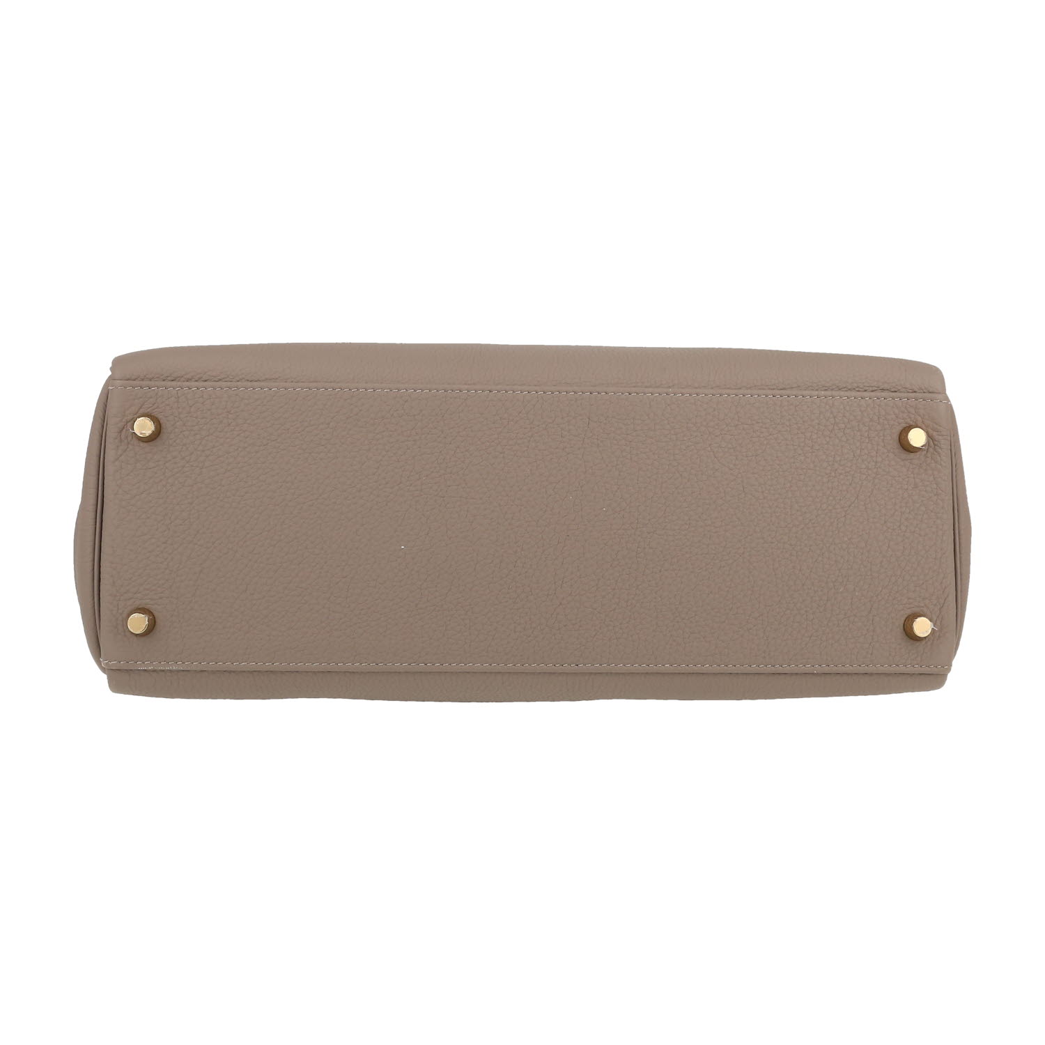 Borsa Hermès  Kelly 35 cm in pelle togo grigio tortora - Detail D1