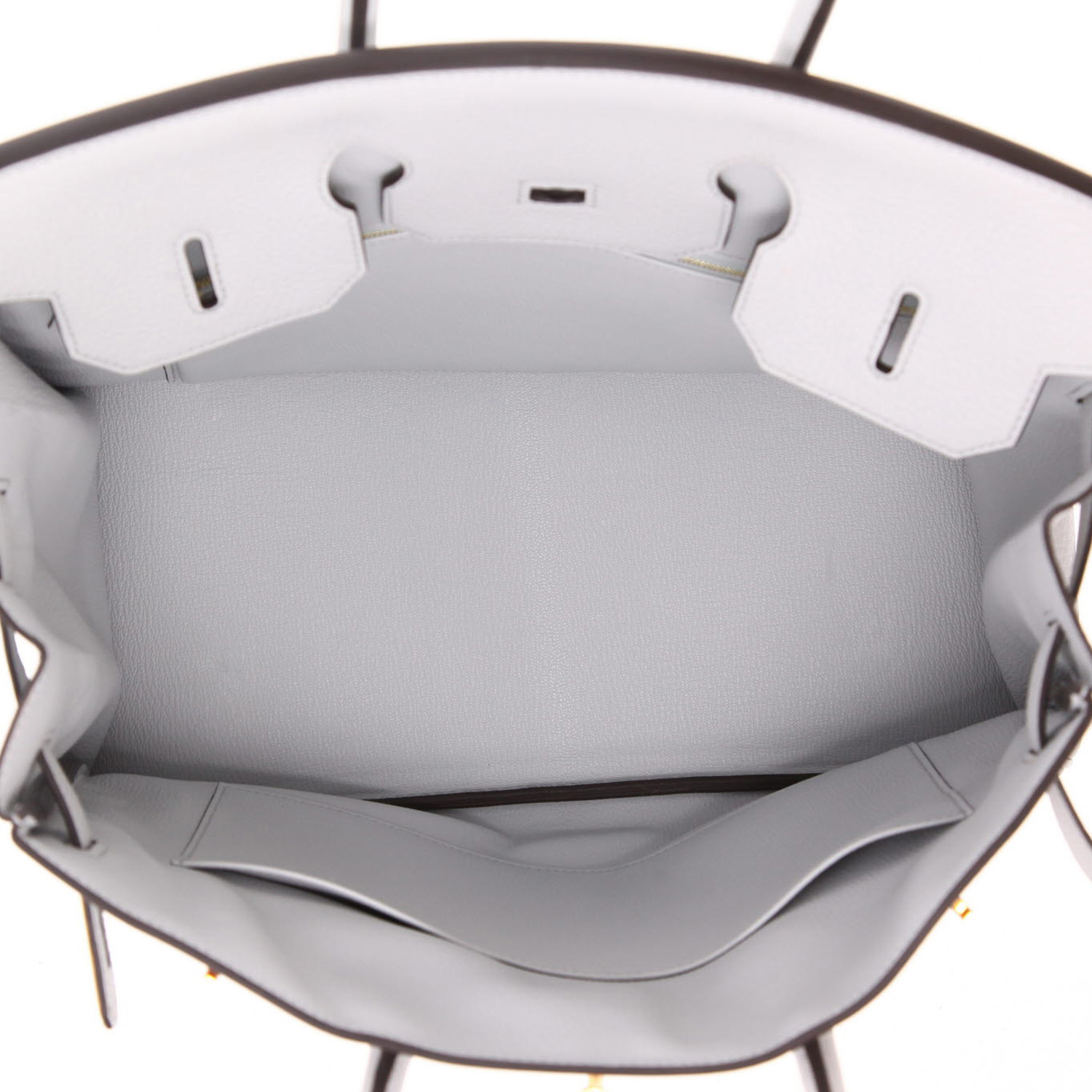 Borsa Hermès  Birkin 35 cm in pelle togo Bleu Brume - Detail D3