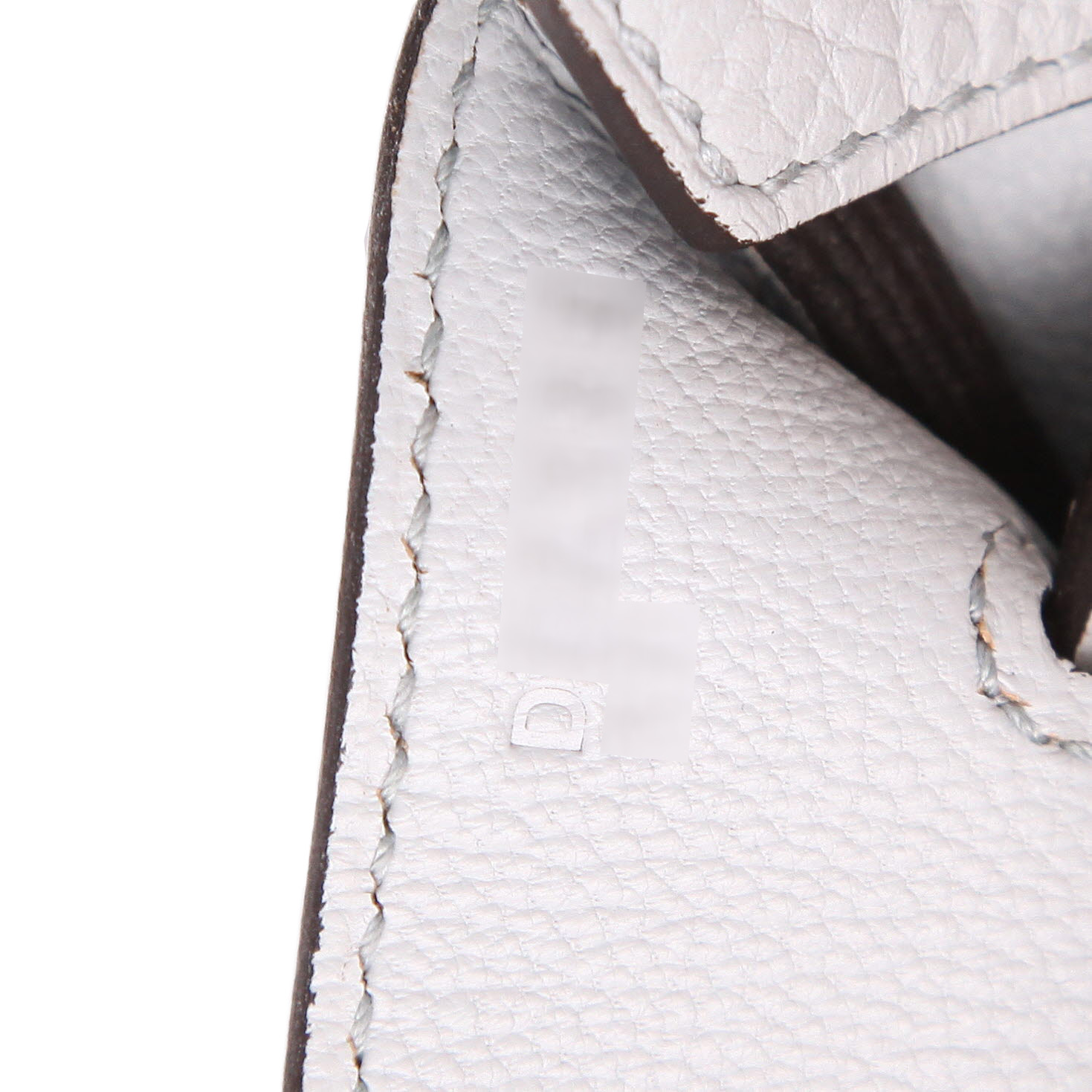 Borsa Hermès  Birkin 35 cm in pelle togo Bleu Brume - Detail D4