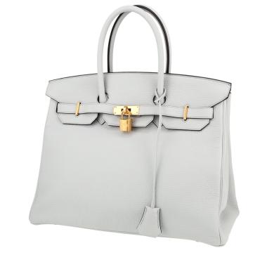 Sac à main Hermès  Birkin 35 cm en cuir togo Bleu Brume