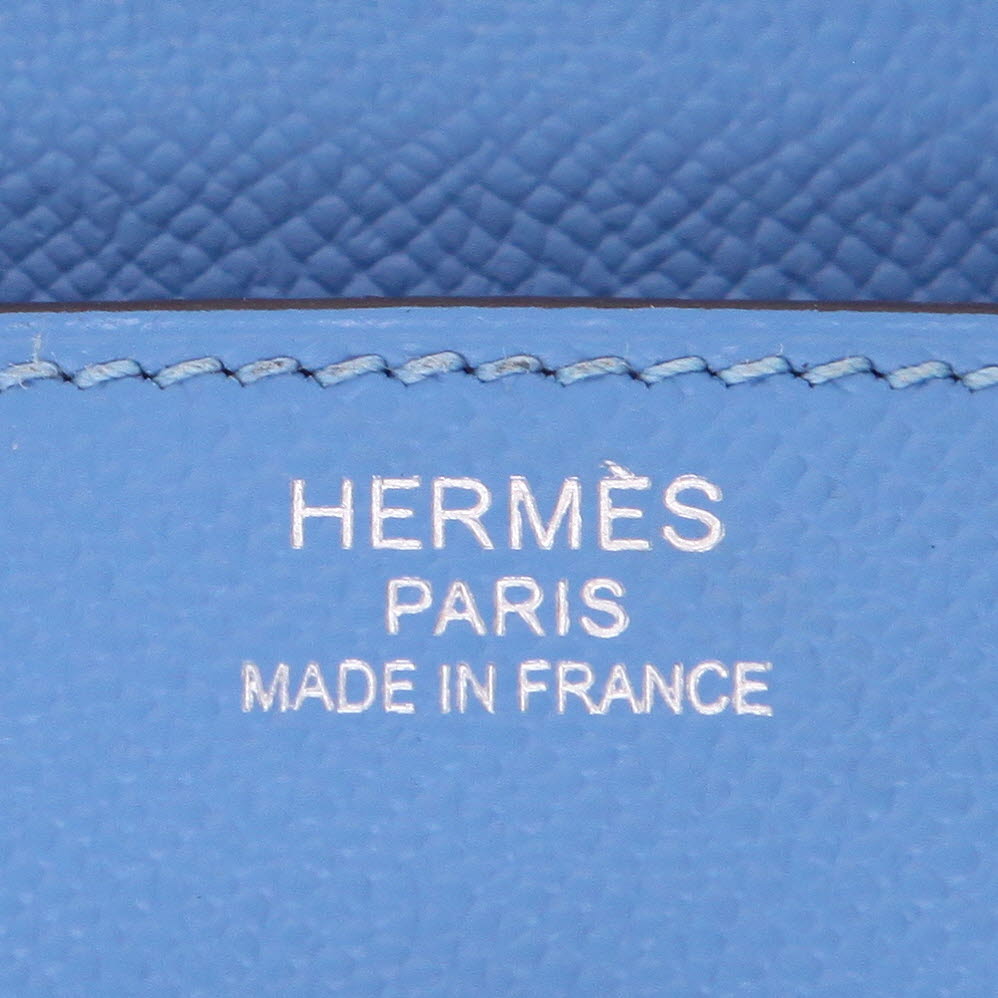 Sac à main Hermès  Birkin 35 cm en cuir epsom Bleu Paradis - Detail D2