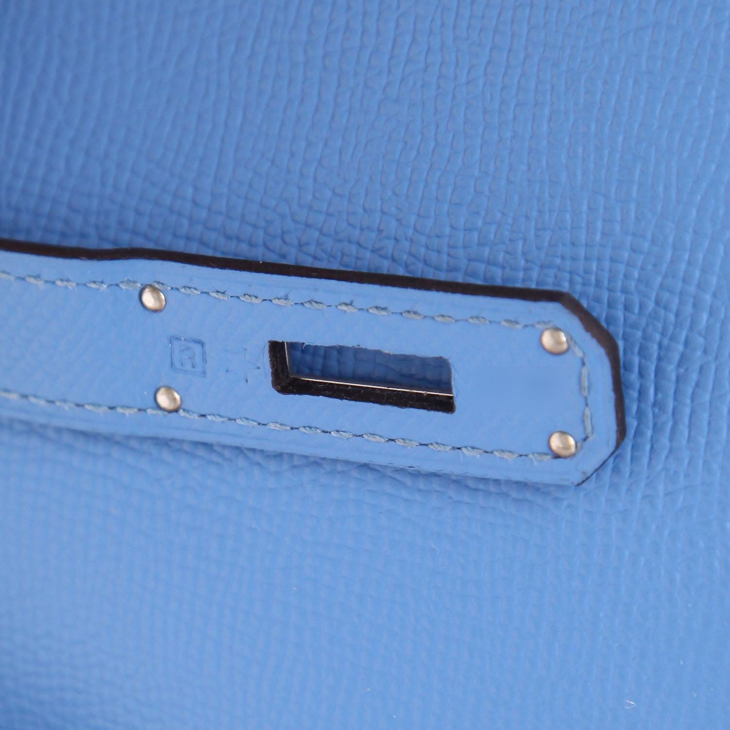 Sac à main Hermès  Birkin 35 cm en cuir epsom Bleu Paradis - Detail D4