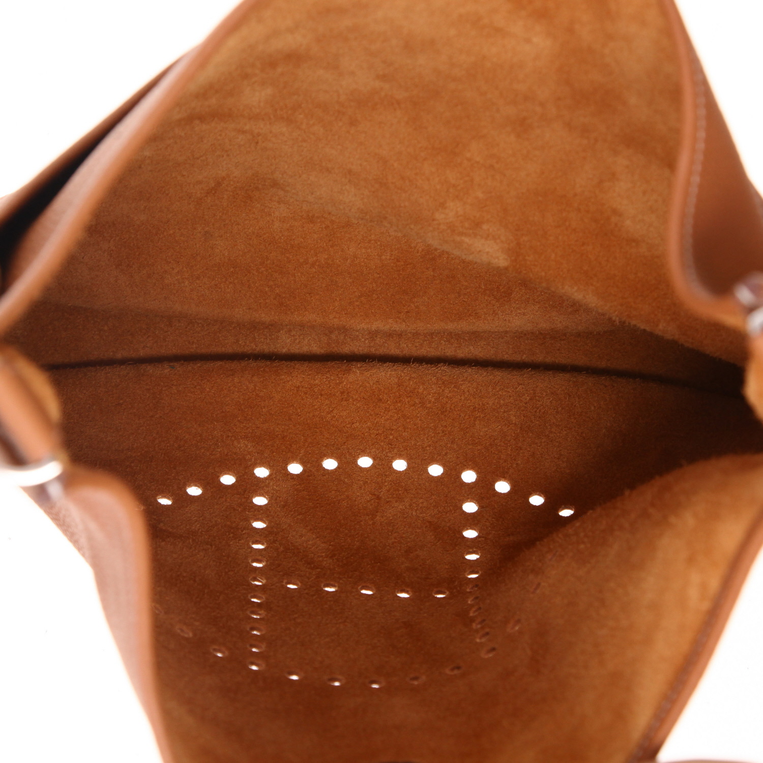 Hermès  Evelyne large model  shoulder bag  in gold togo leather - Detail D3