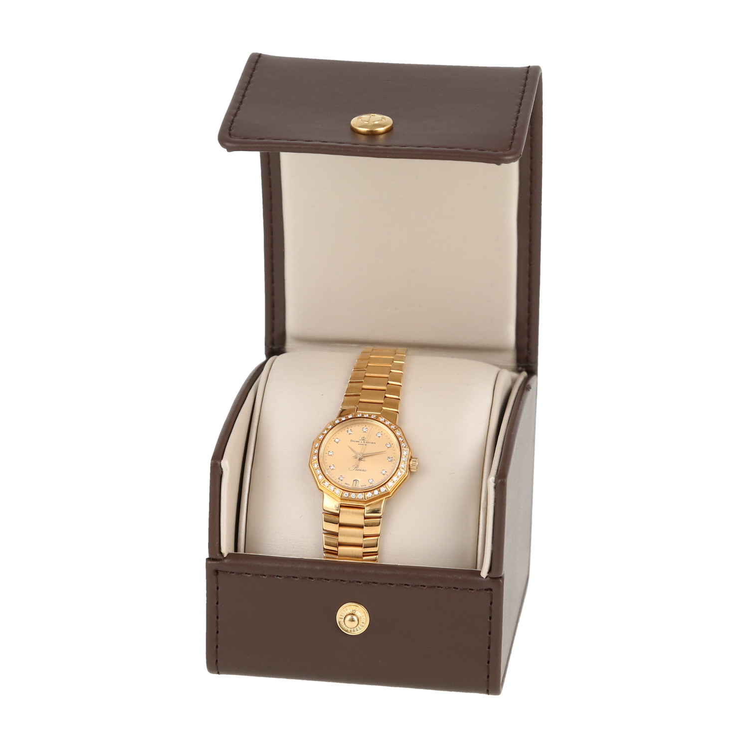 Montre Baume 
Mercier Riviera en or jaune Ref: Baume 
Mercier - 832121  Vers 1990