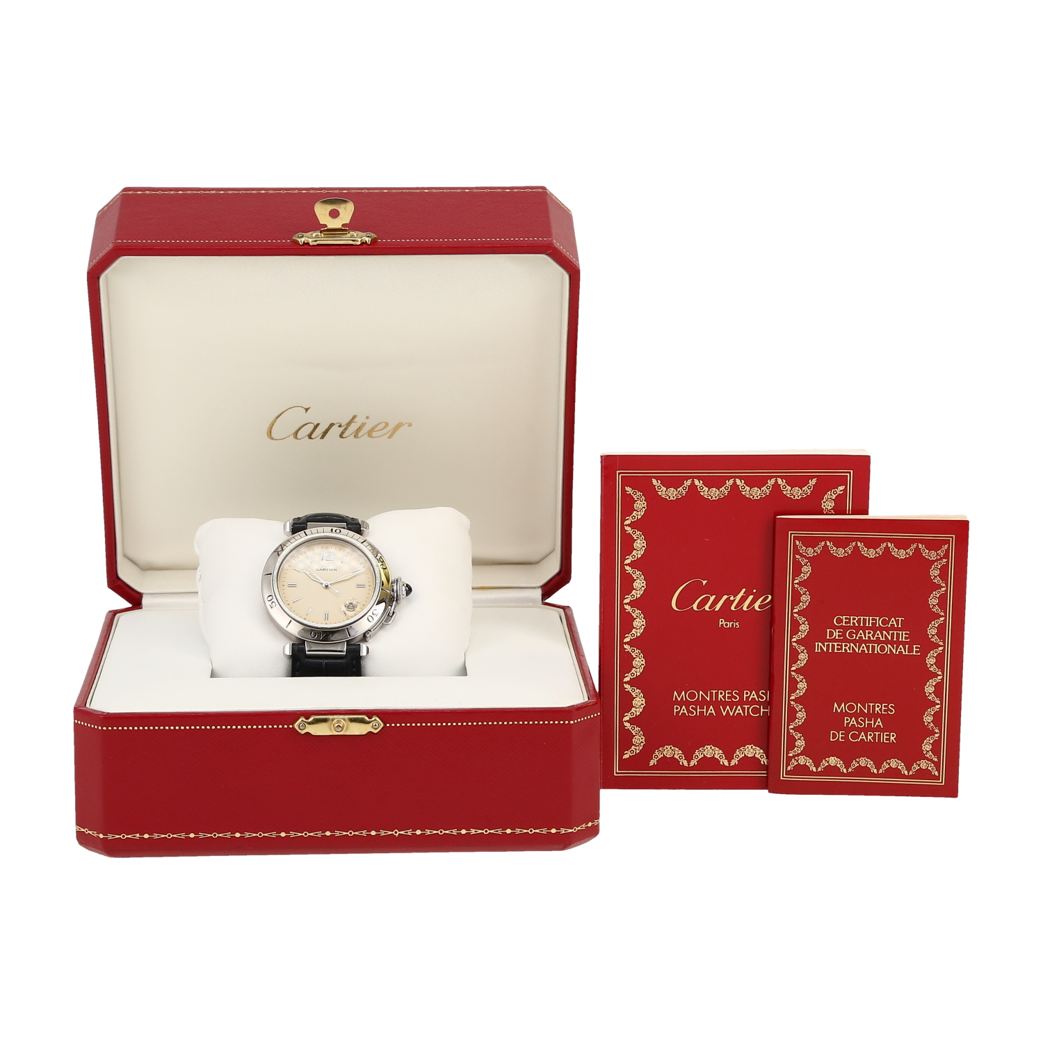 Reloj Cartier Pasha de acero Ref: Cartier - 1040  Circa 1997 - Detail D2