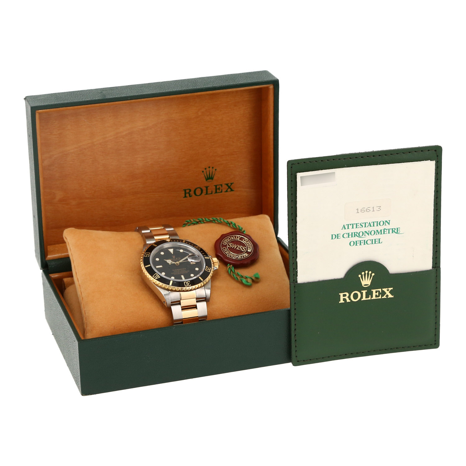 Rolex Submariner Date  in gold and stainless steel Ref: Rolex - 16613  Circa 1995 - Detail D2