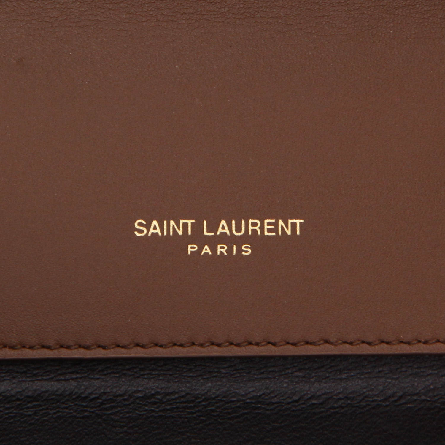 Sac à main Saint Laurent  Gaby en mouton retourné marron - Detail D2