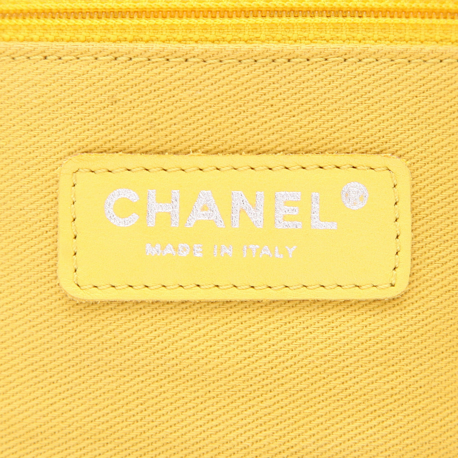 Borsa Chanel Deauville in vimini giallo e pelle gialla - Detail D2