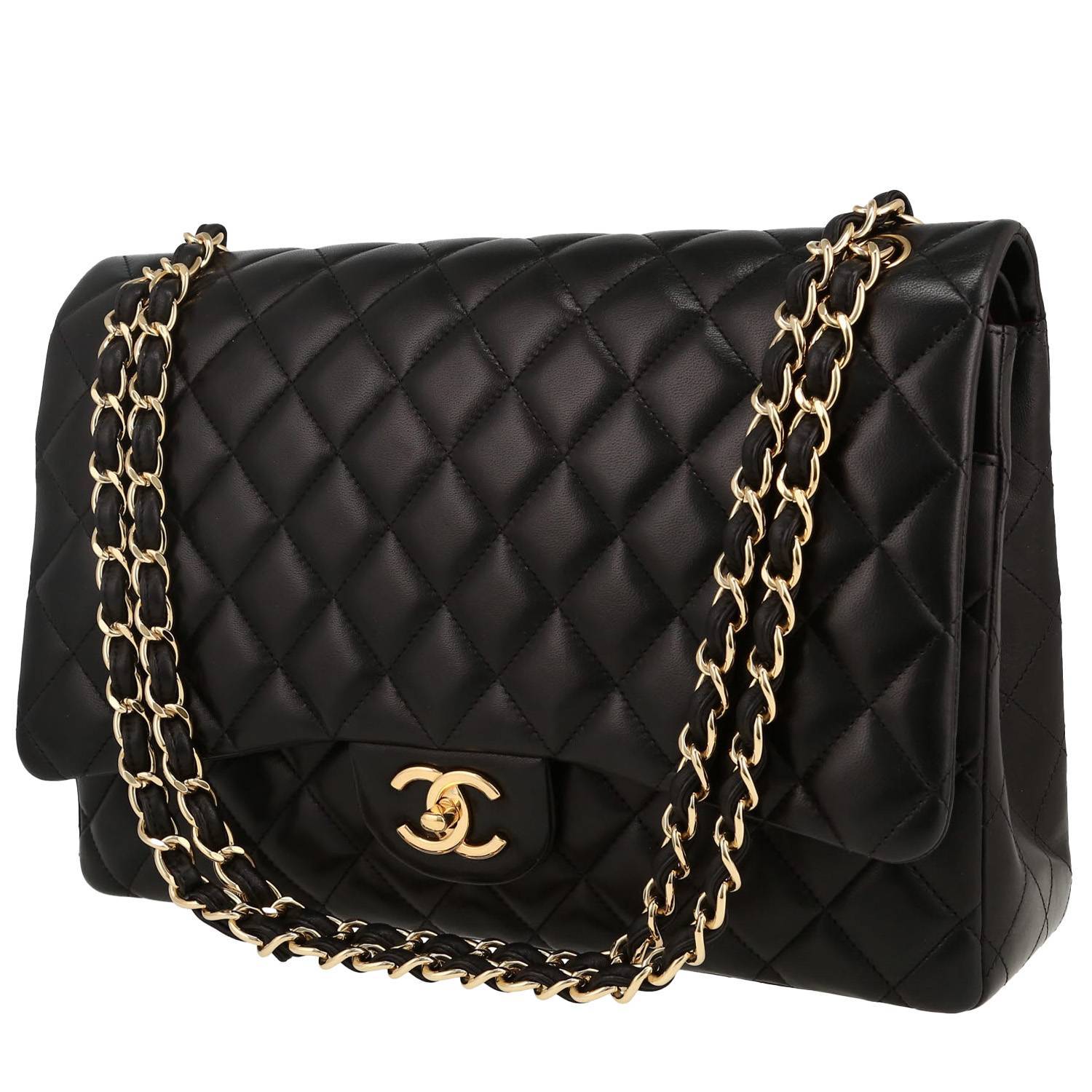 Bolso bandolera Chanel  Timeless Maxi Jumbo en cuero acolchado negro