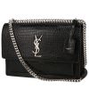 Saint Laurent  Sunset large model  shoulder bag  in black leather - 00pp thumbnail