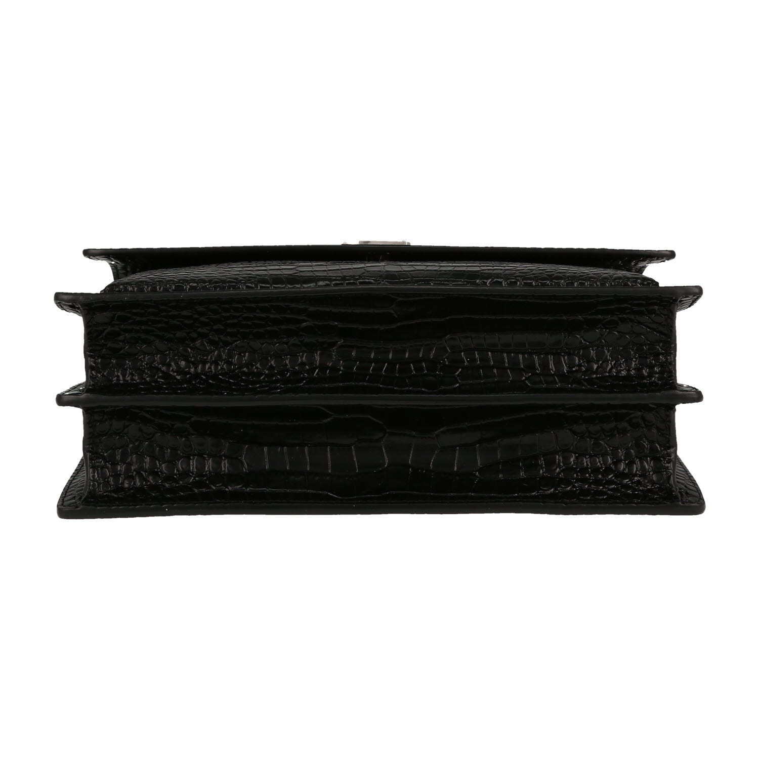 Saint Laurent  Sunset large model  shoulder bag  in black leather - Detail D1