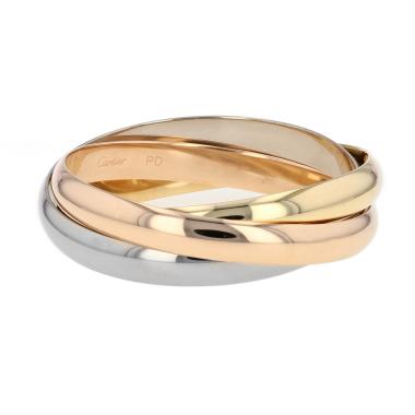Brazalete Cartier Trinity modelo grande de 3 oros