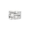 Anello Harry Winston Crossover modello grande in platino e diamanti - 00pp thumbnail