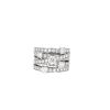 Anello Harry Winston Crossover modello grande in platino e diamanti - 360 thumbnail