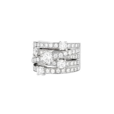 Harry Winston Crossover large model ring in platinium and diamonds