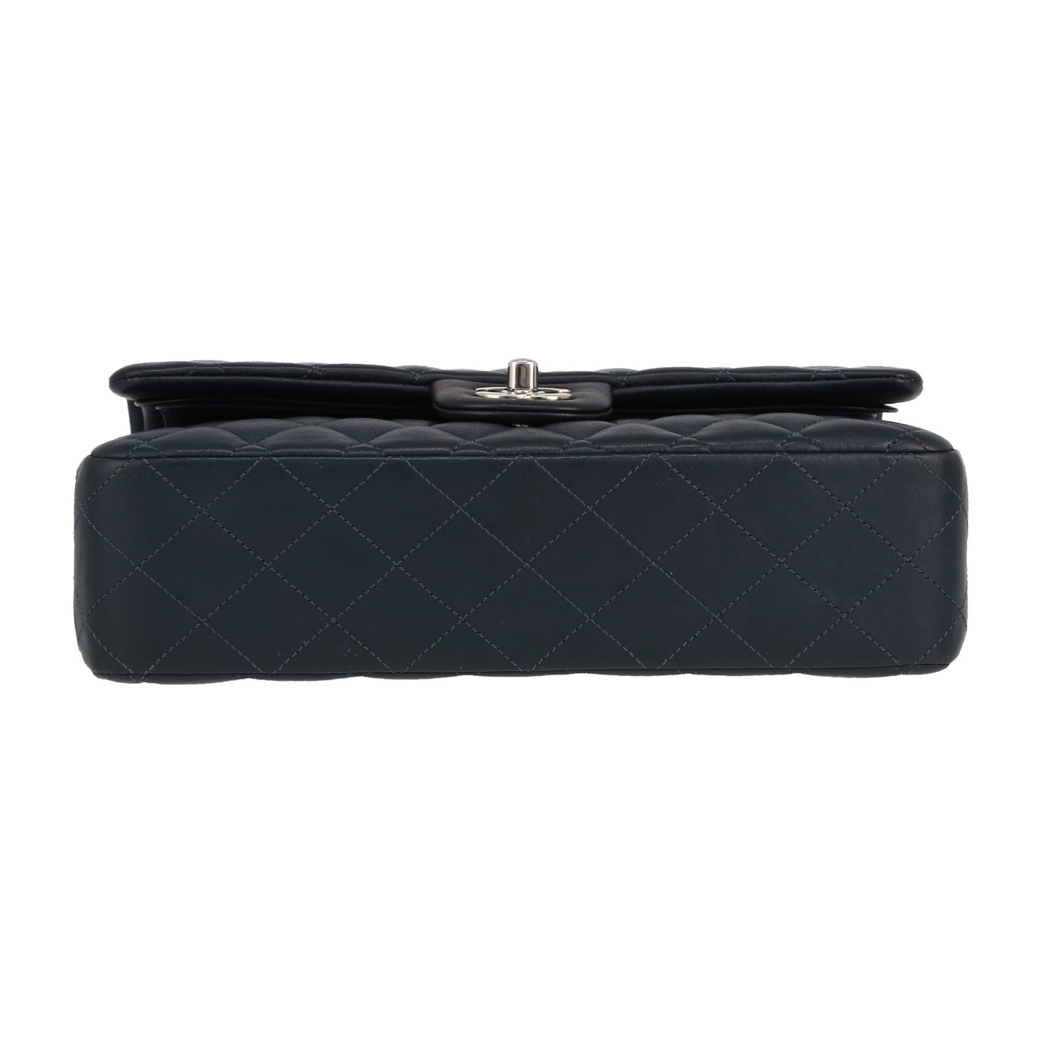 Chanel  Timeless Classic handbag  in blue quilted leather - Detail D1