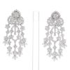 Vintage earrings in white gold and diamonds - 360 thumbnail