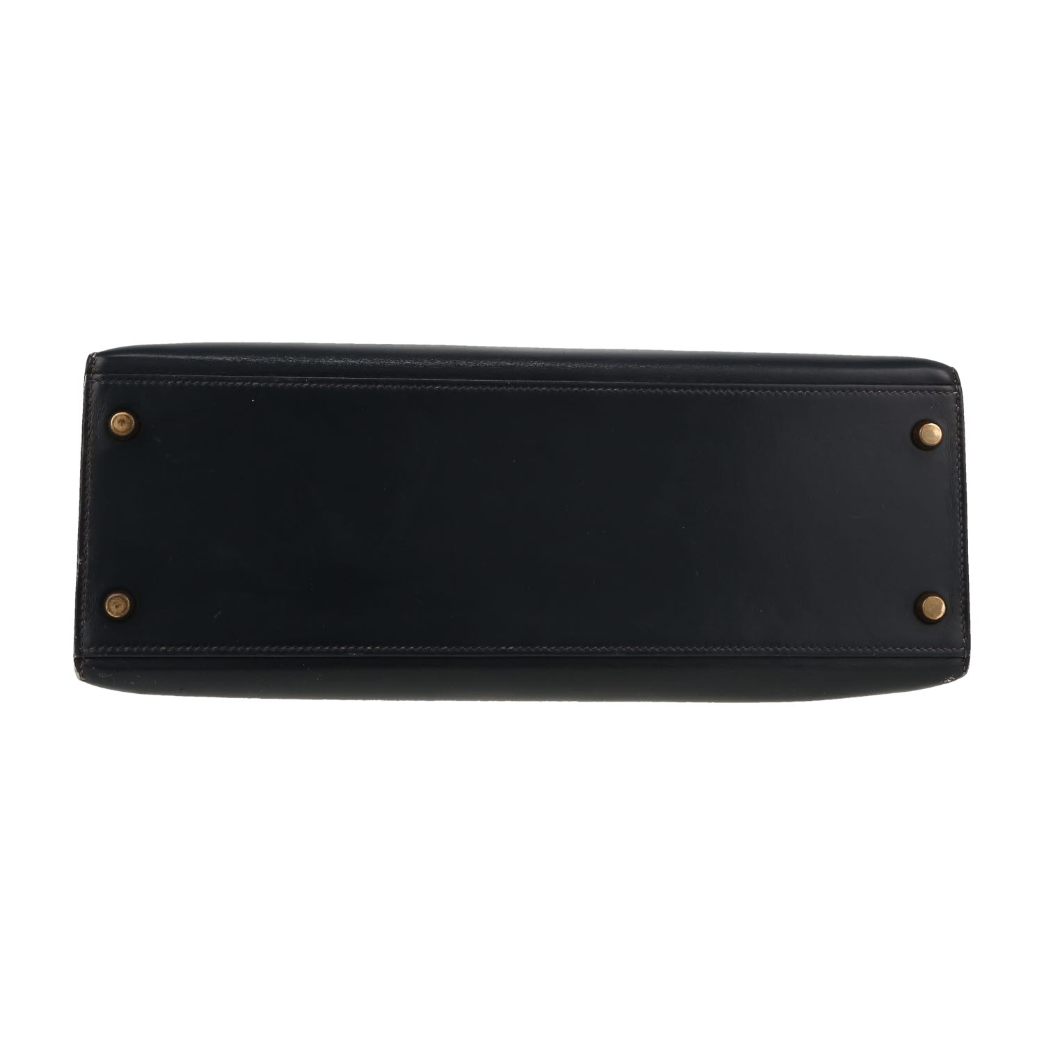 Sac à main Hermès  Kelly 32 cm en cuir box bleu-marine - Detail D1